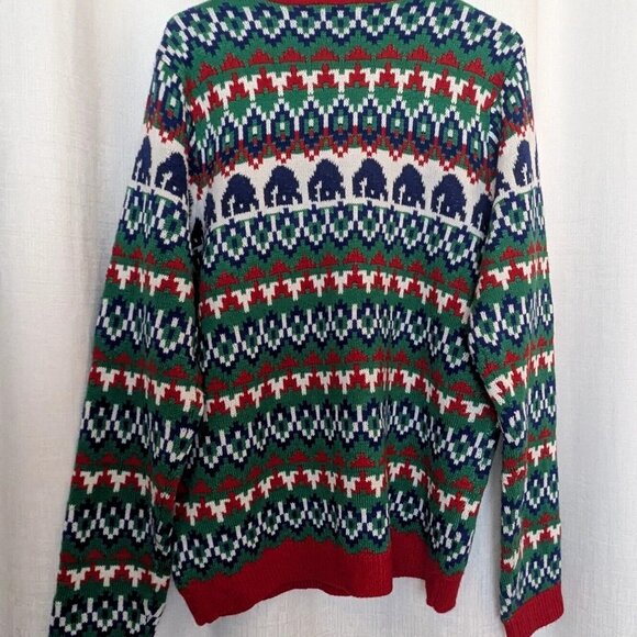 Holiday Time M Unisex L (42-44) | Fair Isle Gorilla Santa Hat Christmas Sweater - Picture 2 of 8